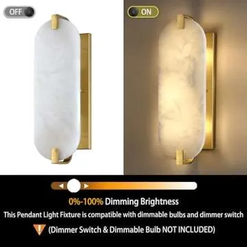 Stylish 2 Light Alabaster Marble Sconce for Modern Homes