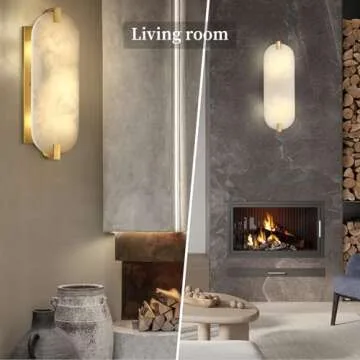 Stylish 2 Light Alabaster Marble Sconce for Modern Homes