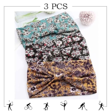 Aceorna Boho Headbands 3 Pcs Comfortable Hair Accessories