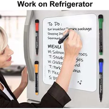 LivDeal Magnetic Dry Erase Markers - Fine Tip, Assorted Colors, 12 Pack, Low Odor Whiteboard markers for kids, Work On White board & Calendar, Refrigerator