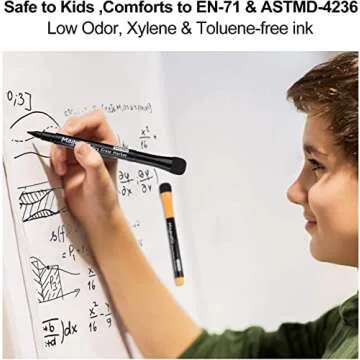 LivDeal Magnetic Dry Erase Markers - Fine Tip, Assorted Colors, 12 Pack, Low Odor Whiteboard markers for kids, Work On White board & Calendar, Refrigerator