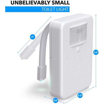 16-Color Toilet Night Light, Motion Activated Toilet Bowl Nightlight, Unique Funny Novelty Birthday Gifts Idea for Dad Mom Boy Kids Men Women, Cool Fun Gag Gadgets for Christmas (2-Pack White)