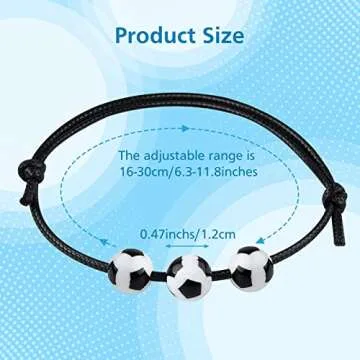 MIAHART 24Pcs Soccer Bracelets - Adjustable and Fun