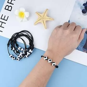 MIAHART 24Pcs Soccer Bracelets - Adjustable and Fun