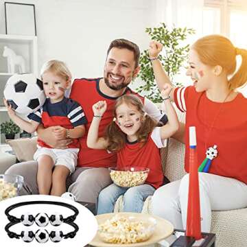 MIAHART 24Pcs Soccer Bracelets - Adjustable and Fun