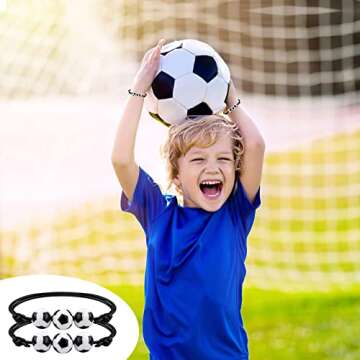 MIAHART 24Pcs Soccer Bracelets - Adjustable and Fun