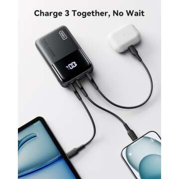 INIU 100W Power Bank, Mini Size 25000mAh High Capacity Laptop Portable Charger, USB C in&Out Tablet Powerbank, Smart Digital Display Phone Charger for iPhone 16 15, Samsung, iPad, MacBook, Laptop etc.