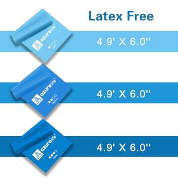 AZURELIFE Resistance Bands for Yoga and Therapy Workouts