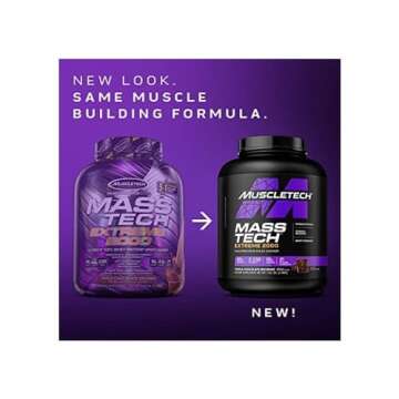 Mass Gainer Protein Powder | MuscleTech Mass-Tech Extreme 2000 | Muscle Builder Whey Protein Powder | Protein + Creatine + Carbs | Max-Protein Weight Gainer for Women & Men | Chocolate, 7 lbs