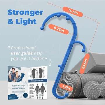 Mimlevey Massage Cane: Trigger Point Massage Tool for Pain Relief