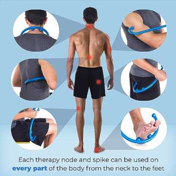 Mimlevey Massage Cane for Pain Relief and Self-Massage