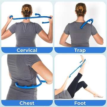 Mimlevey Massage Cane for Pain Relief and Self-Massage