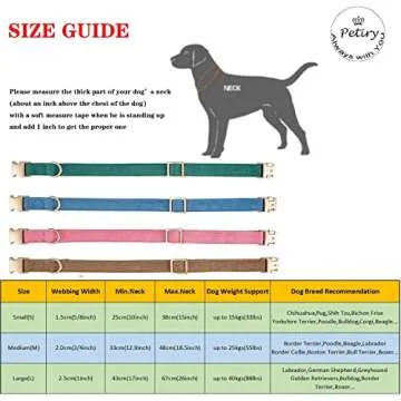 Petiry Luxury Soft Dog Collar with Durable Metal Buckle