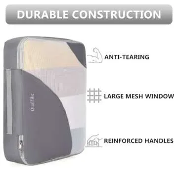 OlarHike 8 Set Packing Cubes - Durable Travel Organizers