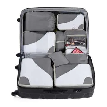 OlarHike 8 Set Packing Cubes - Durable Travel Organizers