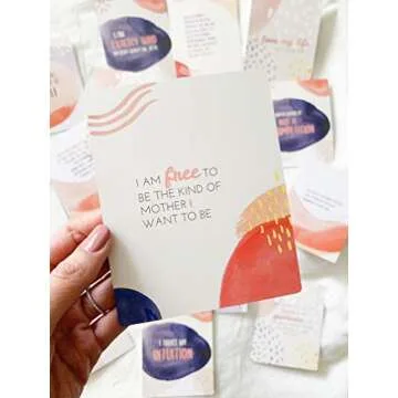 New Mama Affirmations - A Warm and Vibrant Deck of 20 Uplifting Postpartum Affirmation Cards to Support New Moms Through the Fourth Trimester and Beyond | New Mom Gift For Women After Birth