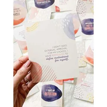 New Mama Affirmations - A Warm and Vibrant Deck of 20 Uplifting Postpartum Affirmation Cards to Support New Moms Through the Fourth Trimester and Beyond | New Mom Gift For Women After Birth