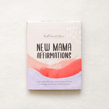 New Mama Affirmations - A Warm and Vibrant Deck of 20 Uplifting Postpartum Affirmation Cards to Support New Moms Through the Fourth Trimester and Beyond | New Mom Gift For Women After Birth