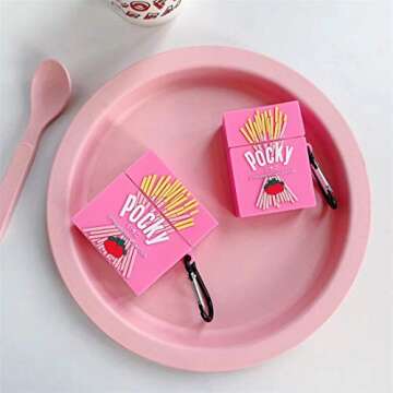 Mulafnxal for Airpod Pro 2019/Pro 2 Gen 2022 Case, Cute 3D Funny Soft Silicone Air pods Pro Cover, Fun Cool Design Skin Shell, Stylish Drink Fashion Keychain Cases for Airpods Pro (PK Cookies)