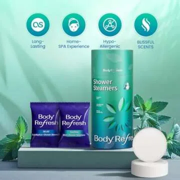 Shower Steamers Aromatherapy - 8 Pack Shower Bombs with Essential Oils Mint Eucalyptus Scent, Birthd...