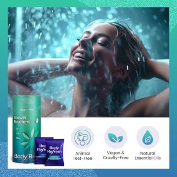 Shower Steamers Aromatherapy - 8 Pack Shower Bombs with Essential Oils Mint Eucalyptus Scent, Birthday Gifts for Women Men Who Have Everthing, Mothers Day Gifts, Graduation Gifts for Her Him