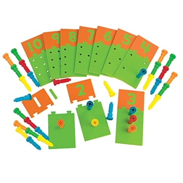 PlayMonster Lauri Number Puzzle Boards and Pegs Educational Fun