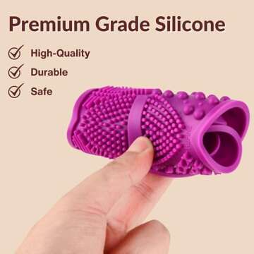 Makeup Brushes Silicone Cleaning Mat (8.5 x 6.1 inches) - Makeup Brush Cleaner Pad with Suction Cups - Large Silicone Scrubber Mat for Cosmetic Brushes