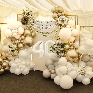 White and Gold Party Decoration Kit for All Ages