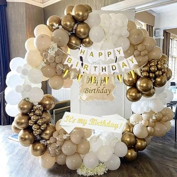 White and Gold Party Decoration Kit for All Ages