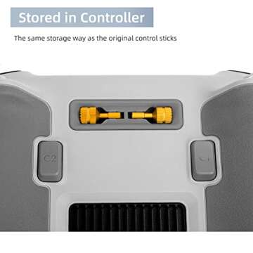 Mini 3 Pro Remote Control Sticks for DJI RC, Aircraft aluminum Alloy Controller Thumb Stickers/Joystick/Rocker Replacement Parts for DJI Mini 3 Pro Accessories (Gold)