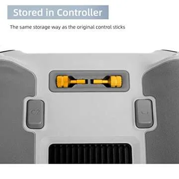 Mini 3 Pro Remote Control Sticks for DJI RC, Aircraft aluminum Alloy Controller Thumb Stickers/Joystick/Rocker Replacement Parts for DJI Mini 3 Pro Accessories (Gold)
