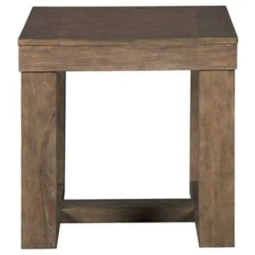 Signature Design by Ashley Cariton Contemporary Oversized Square End Table, Grayish Brown