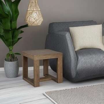Signature Design by Ashley Cariton Contemporary Oversized Square End Table, Grayish Brown