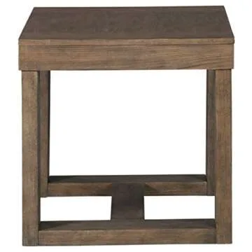 Signature Design by Ashley Cariton Contemporary Oversized Square End Table, Grayish Brown