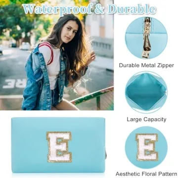 Personalized Initial Letter Makeup Bag - Cute & Versatile