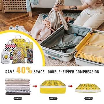 6 Compression Packing Cubes for Stylish Travel Organization