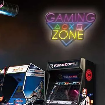 Gaming Zone Neon Sign - Dimmable USB Powered Decor