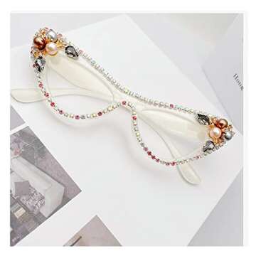 Vintage Cat Eye Crystal Bling Reading Glasses Women Rhinestone Eyewear Frames Anti Blue Light Trendy...