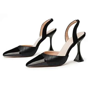 Coutgo Women's Stylish Slingback Pumps - Elegant & Comfortable