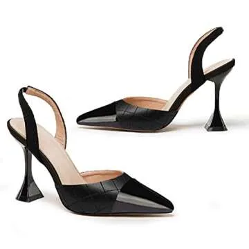 Coutgo Women's Stylish Slingback Pumps - Elegant & Comfortable