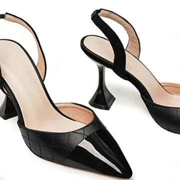 Coutgo Women's Stylish Slingback Pumps - Elegant & Comfortable
