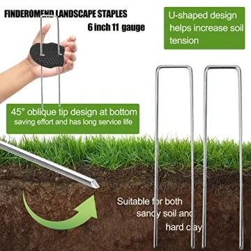 100 Pack Landscape Staples for Strong Garden Support