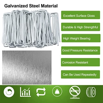 100 Pack Landscape Staples for Strong Garden Support