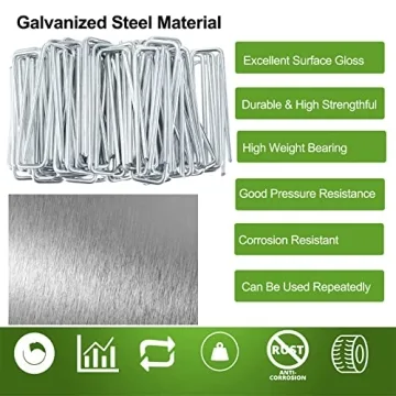 100 Pack Landscape Staples for Strong Garden Support