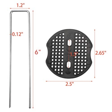 100 Pack Landscape Staples for Strong Garden Support