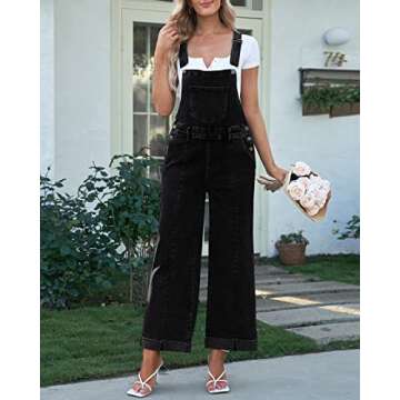 Vetinee Women's Denim Overalls - Stylish & Comfortable Jumpsuits