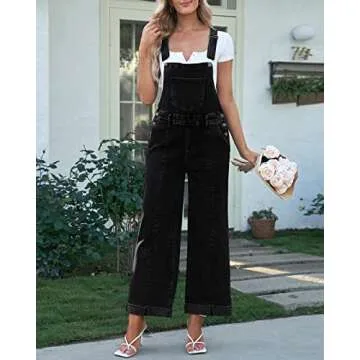 Vetinee Women's Denim Overalls - Stylish & Comfortable Jumpsuits