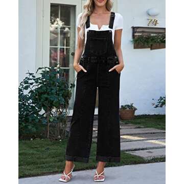 Vetinee Women's Denim Overalls - Stylish & Comfortable Jumpsuits