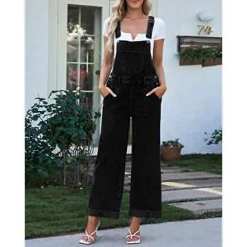 Vetinee Women's Denim Overalls - Stylish & Comfortable Jumpsuits