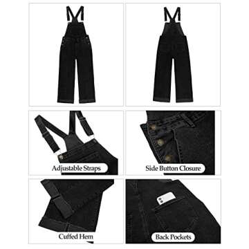 Vetinee Women's Denim Overalls - Stylish & Comfortable Jumpsuits